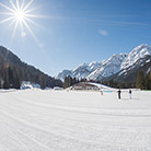 Langlaufen bei Sonnenschein