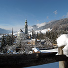 Kirche Toblach im Winter